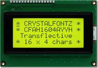 Black on Yellow 16x4 Character LCD (CFAH1604A-YYH-JT)