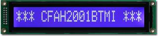 Standard 20x1 Character LCD (CFAH2001B-TMI-ET)
