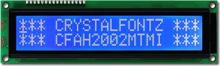 White on Blue 20x2 Character LCD Module (CFAH2002M-TMI-ET)