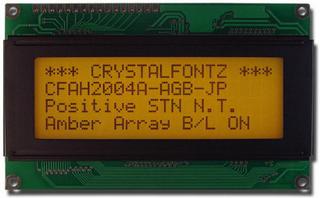 Amber 20x4 Parallel Character LCD (CFAH2004A-AGH-JP)