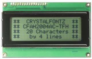 20x4 I2C Character LCD Display (CFAH2004AC-TFH-EW)