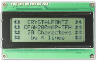 20x4 SPI Character LCD Display (CFAH2004AP-TFH-EW)