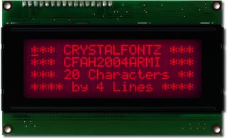 [EOL] Red 20x4 Parallel Character LCD (CFAH2004A-RMI-JT)