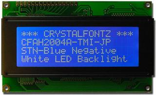 [EOL] Blue 20x4 Character LCD (CFAH2004A-TMI-JP)