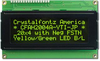 [EOL] Yellow-Green 20x4 Character LCD (CFAH2004A-YTI-JP)