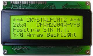 [EOL] Standard Yellow-Green 20x4 Character LCD (CFAH2004A-YYH-JP)
