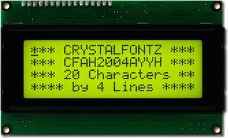 Transflective 20x4 Character Display (CFAH2004A-YYH-JT)