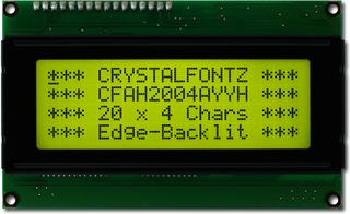 Standard 20x4 Character LCD (CFAH2004A-YYH-JTE)