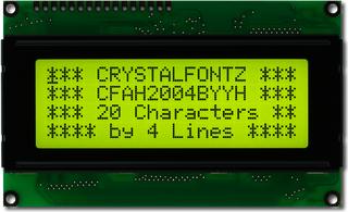 Yellow-Green 20x4 Character Module (CFAH2004B-YYH-ET)