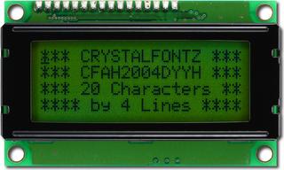 20x4 Character Dark on Green LCD (CFAH2004D-YYH-ET)