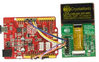 1.54" Graphic Yellow Monochrome OLED Development Kit (CFAL12864D1-0154MY-E1-2)