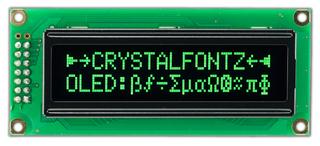 16x2 Green Sunlight Readable Character OLED (CFAL1602C-GT)