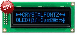 16x2 SPI OLED With Blue Characters (CFAL1602C-PB)