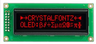 16x2 Red Character OLED (CFAL1602C-R)
