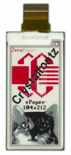 ePaper Display - 2.13", 3-Level Grayscale + Red (CFAP104212B0-0213)
