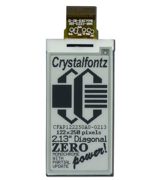 2.13" Diagonal ePaper, Zero Power (CFAP122250A0-0213)