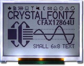 128x64 Serial Graphic Transflective LCD (CFAX12864U-TFH)