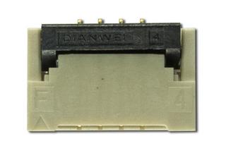 4 Position, 1.0mm Pitch, Gold, FCC FPC ZIF Connector (CS100Z04G-A0)