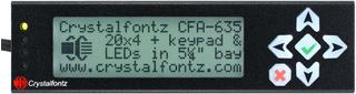 20x4 Character Enclosed LCD Module (XES635BK-TFE-KU)