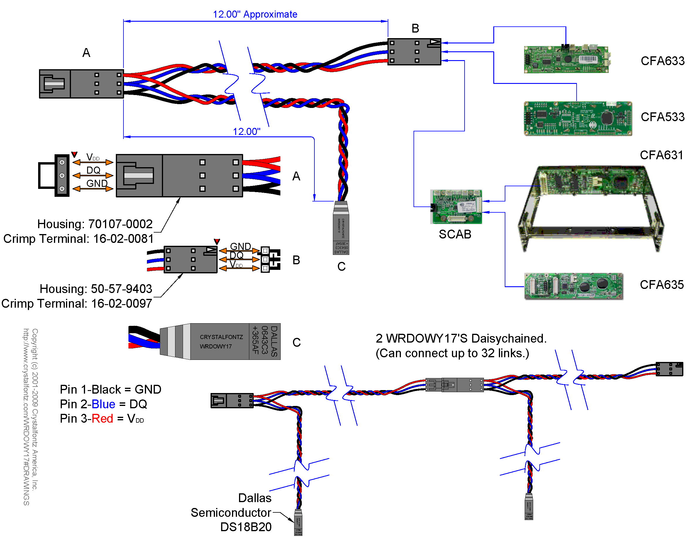 DS18B20 Sensor de Temperatura 1-Wire 2Mts Impermeable